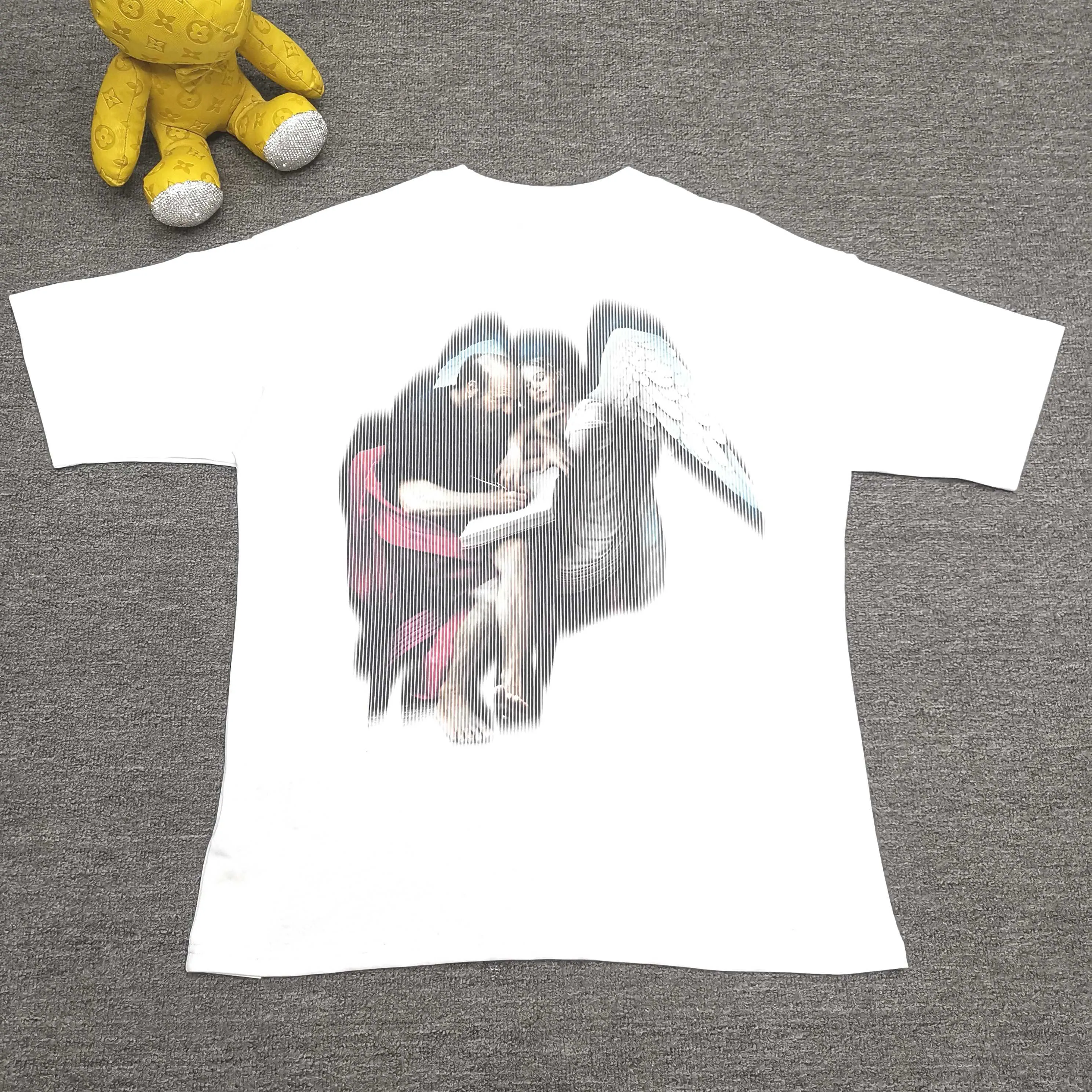 off white new religious angel loose-fitting short-sleeved T-shirt Size: S M L XL Color: Black White P240
